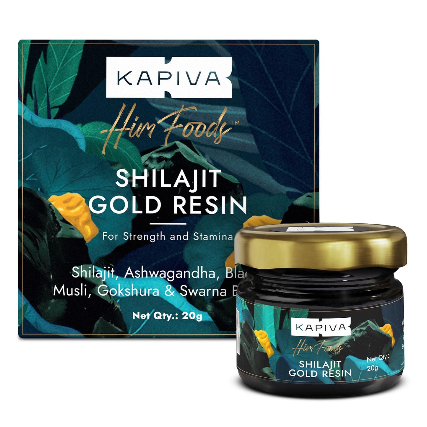 Kapiva Shilajit Gold Resin | Contains 24 Carat Gold | 100% Ayurvedic | 20 Gram.