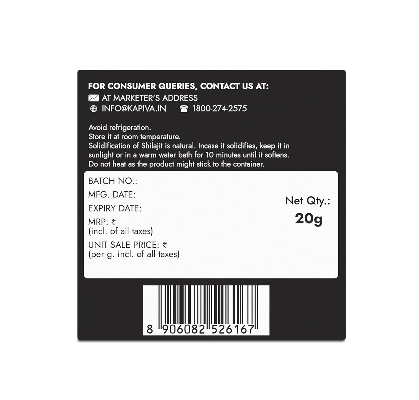 Kapiva Shilajit Gold Resin | Contains 24 Carat Gold | 100% Ayurvedic | 20 Gram.